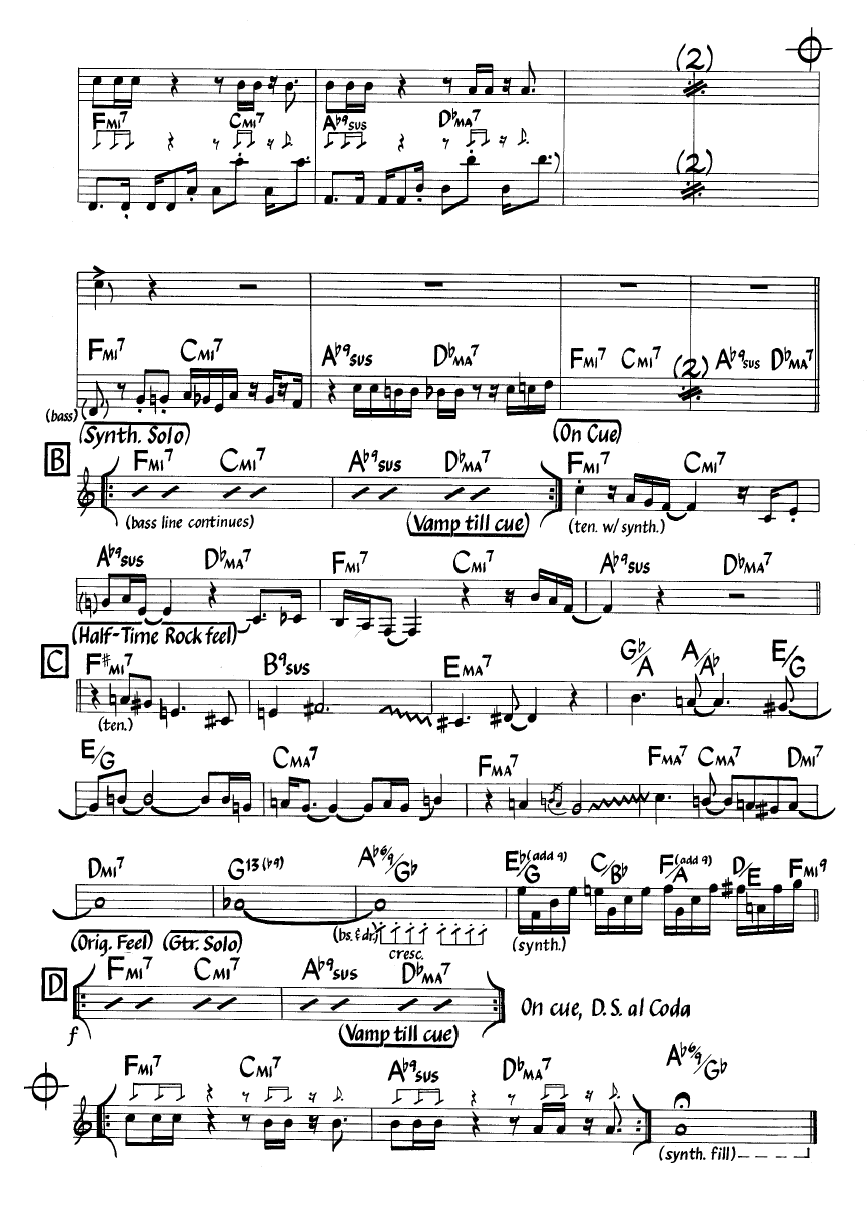 Ноты джазового стандарта: Always there (Ronnie Laws/William Jefrey)