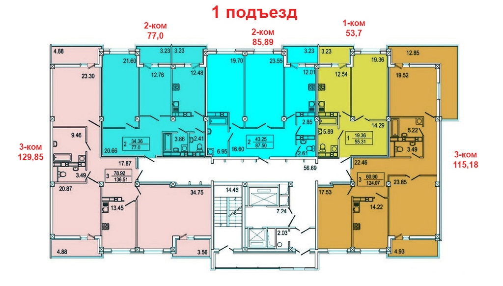 Планировка дск 3 комнаты