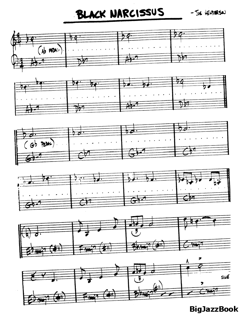 Ноты джазового стандарта: Black narcissus (Joe Henderson)