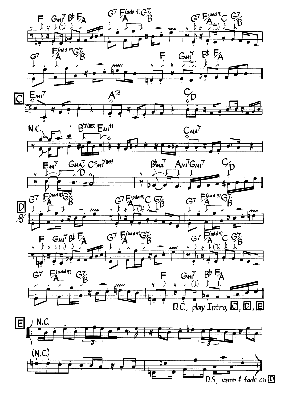 Ноты джазового стандарта: Boogie down (Al Jarreau/Michael Omartian)