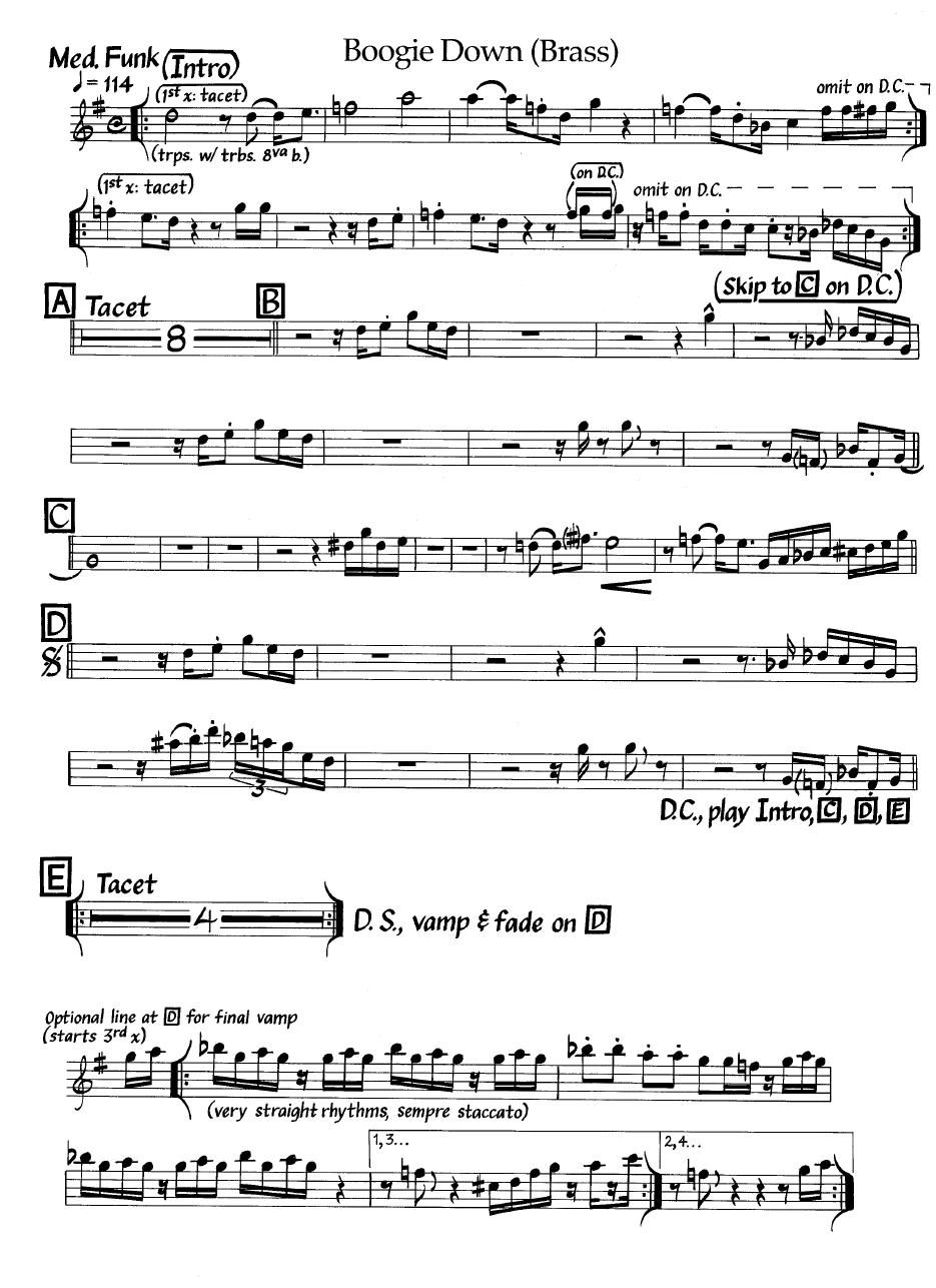 Ноты джазового стандарта: Boogie down (Al Jarreau/Michael Omartian)