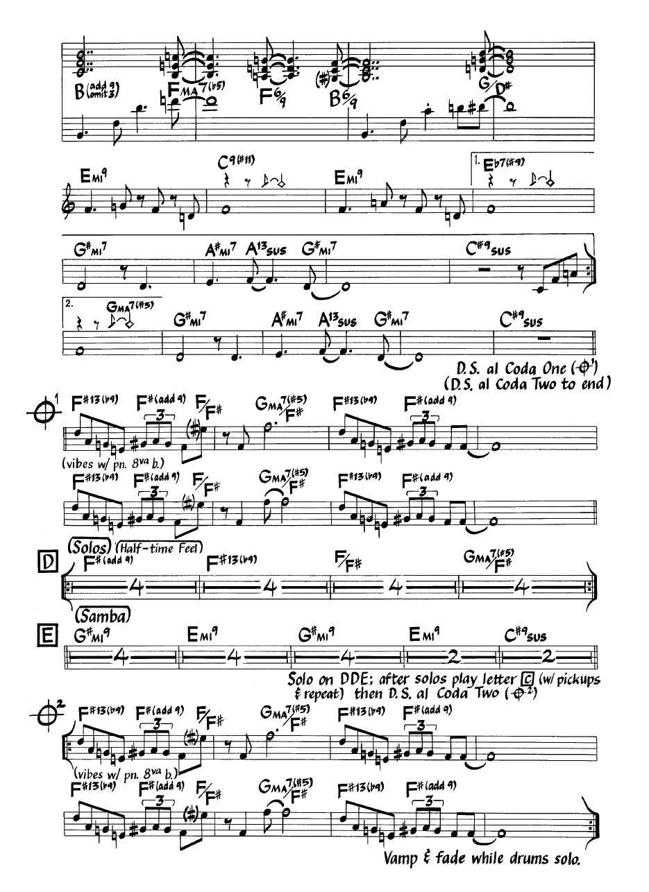 Ноты джазового стандарта: Both sides of the coin (Michael Brecker)