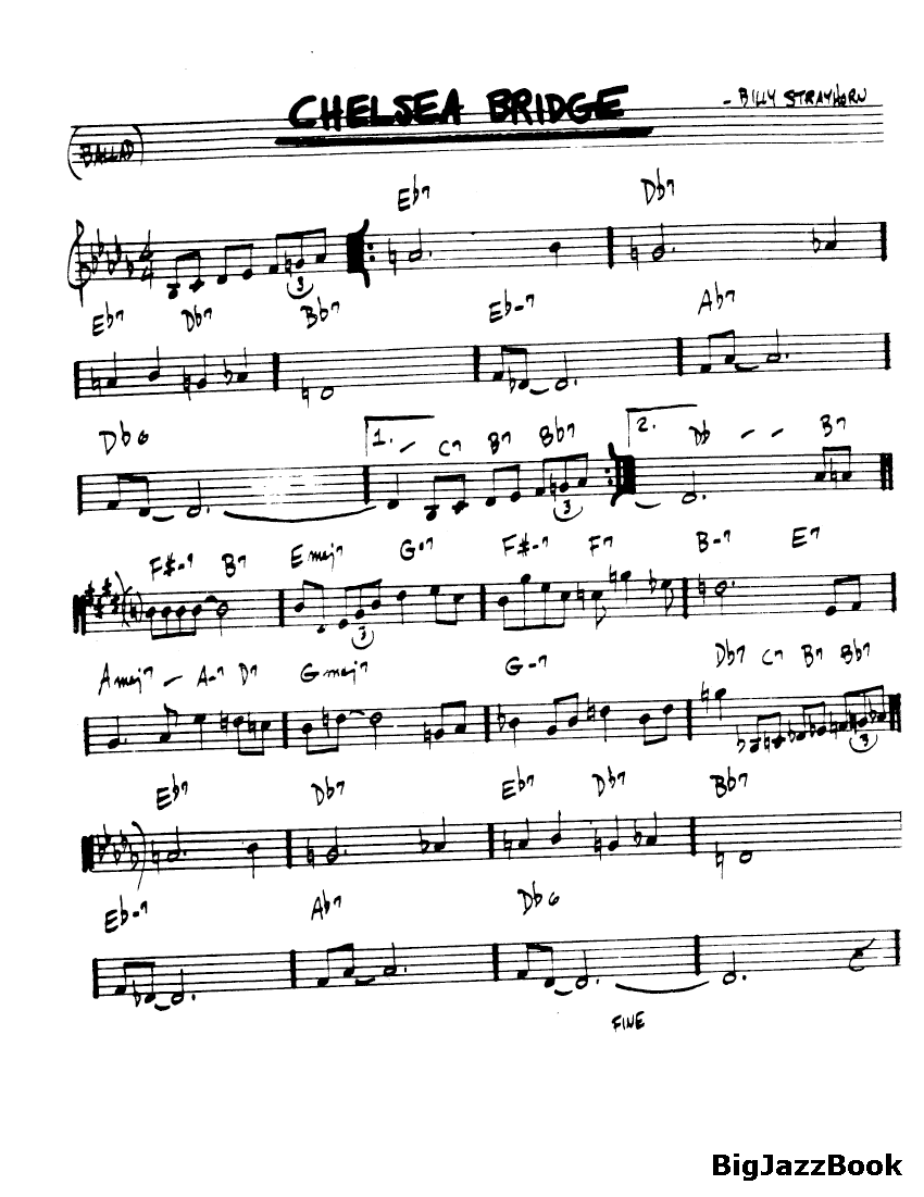 Ноты джазового стандарта: Chelsea bridge (Biily Strayhorn)
