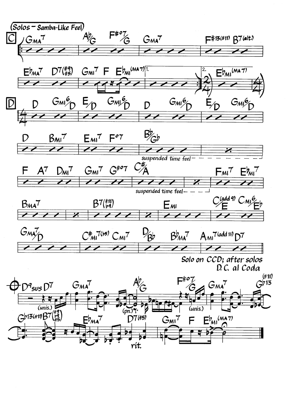 Ноты джазового стандарта: Crystal love (Makoto Ozone)