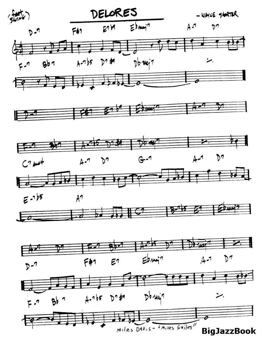 Ноты джазового стандарта: Delores (Wayne Shorter)