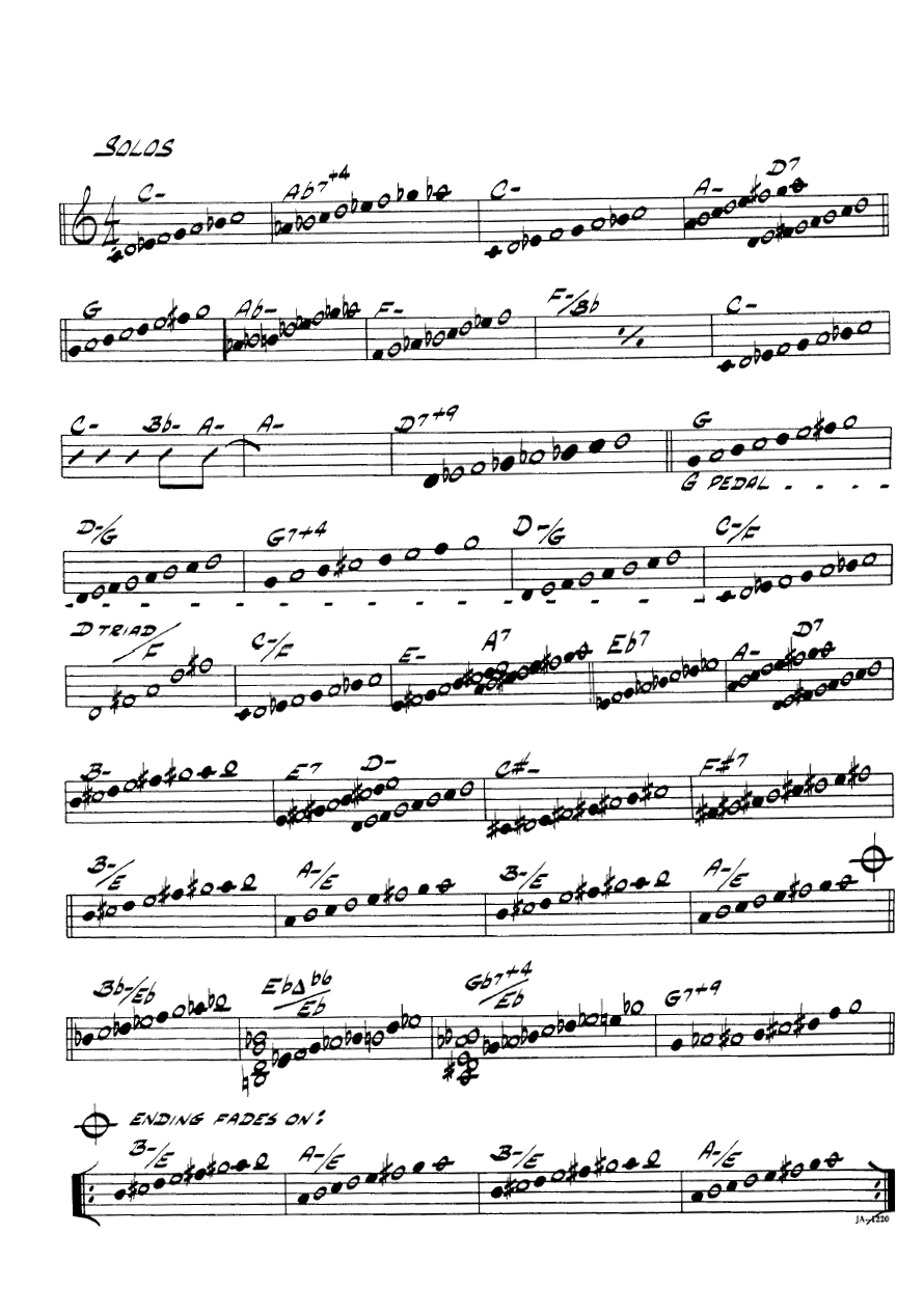 Ноты джазового стандарта: Dolphin Dance (Herbie Hancock)
