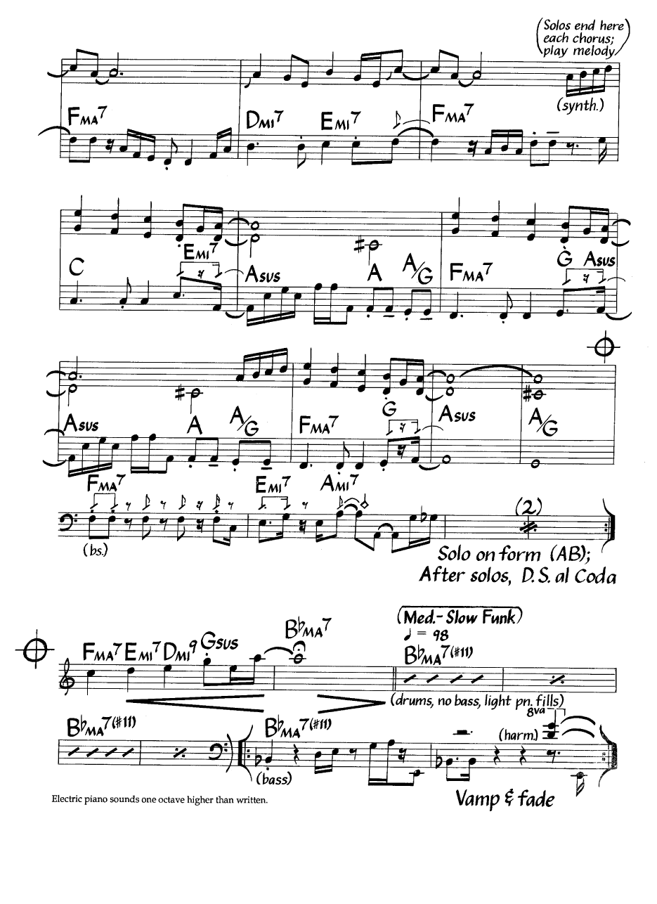 Ноты джазового стандарта: Friends and strangers (William Jeffrey)