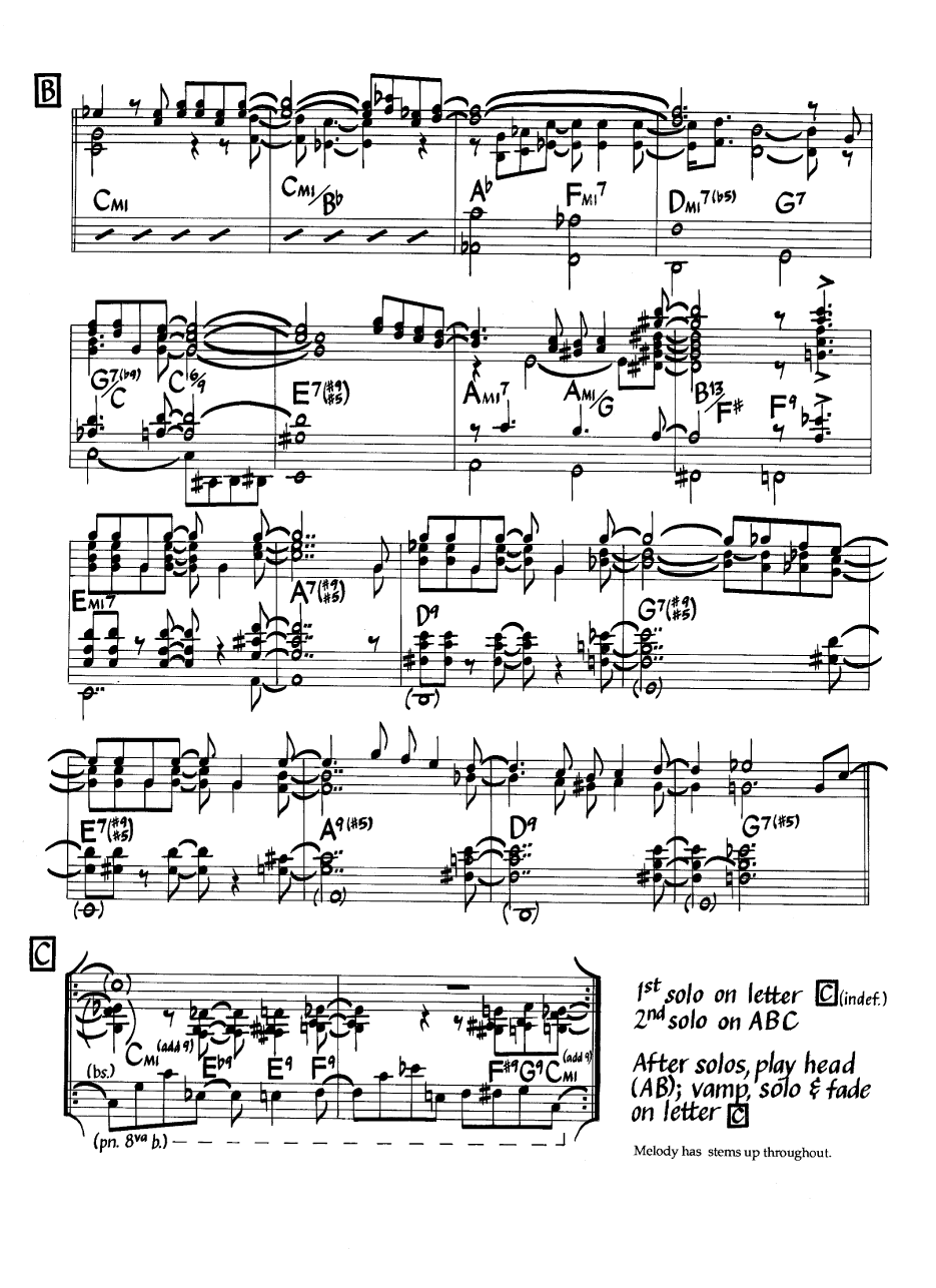 Ноты джазового стандарта: Gaviota (Clare Fischer)