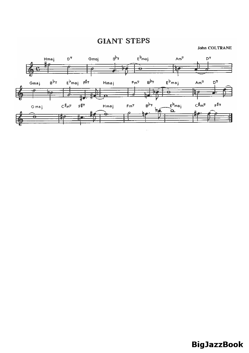 Ноты джазового стандарта: Giant Steps (John Coltrane)