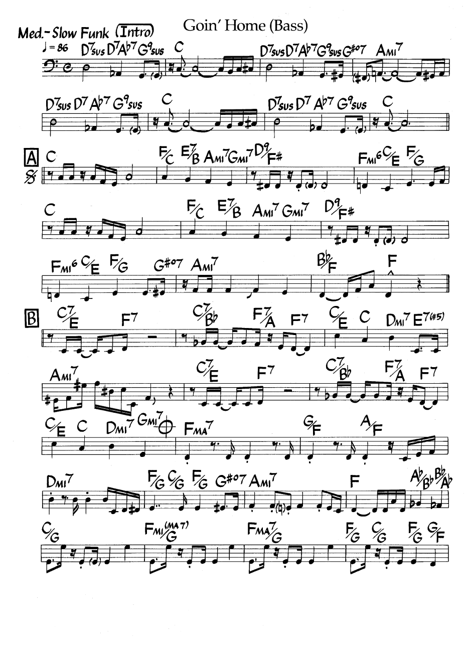 Ноты джазового стандарта: Goin' home (Russ Ferrante)