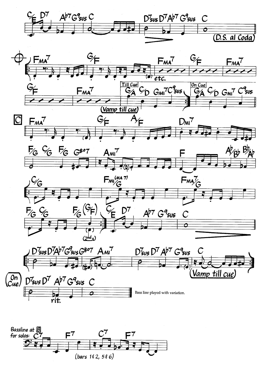 Ноты джазового стандарта: Goin' home (Russ Ferrante)