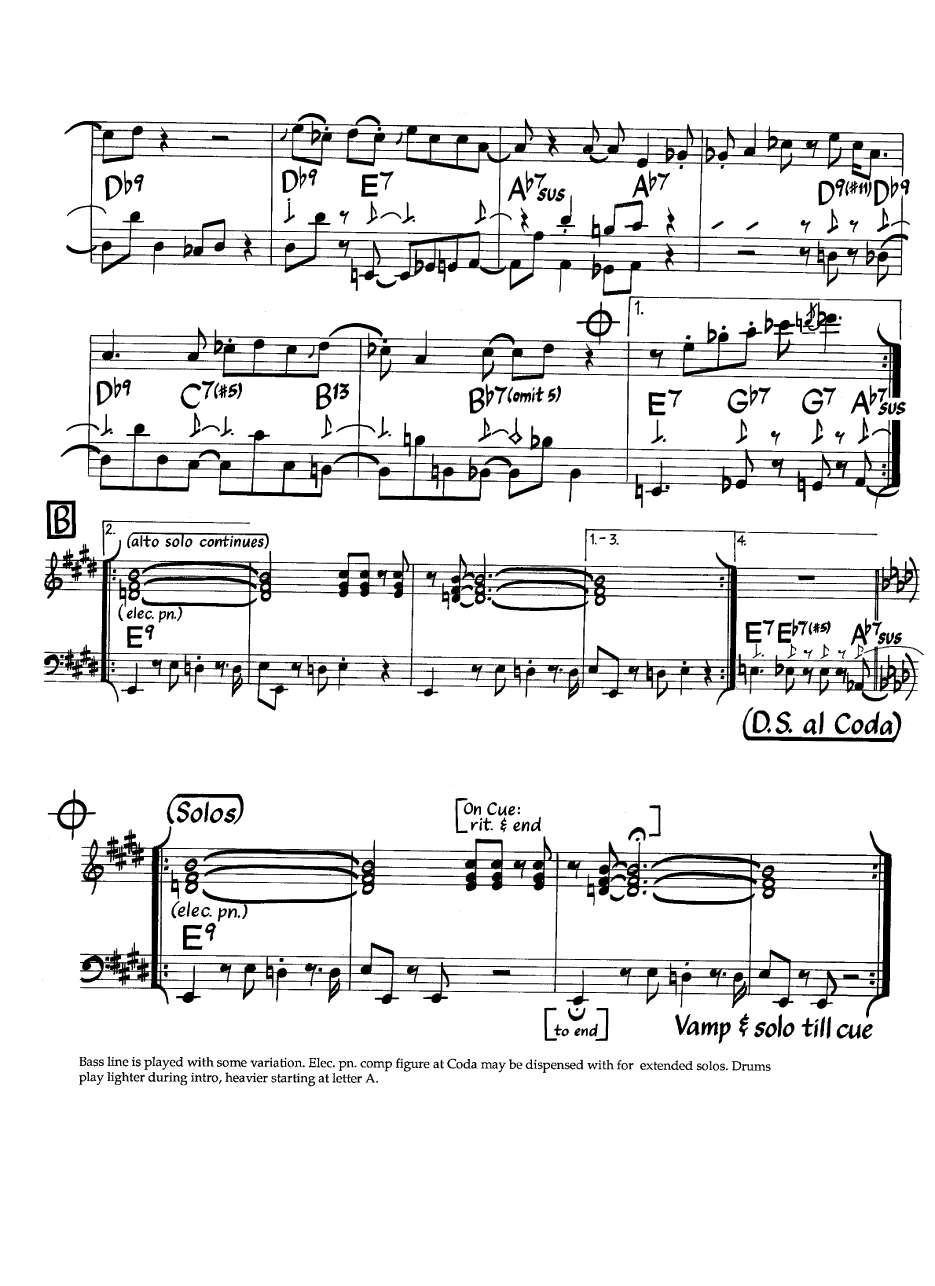 Ноты джазового стандарта: Hideaway (Dave Sanborn)