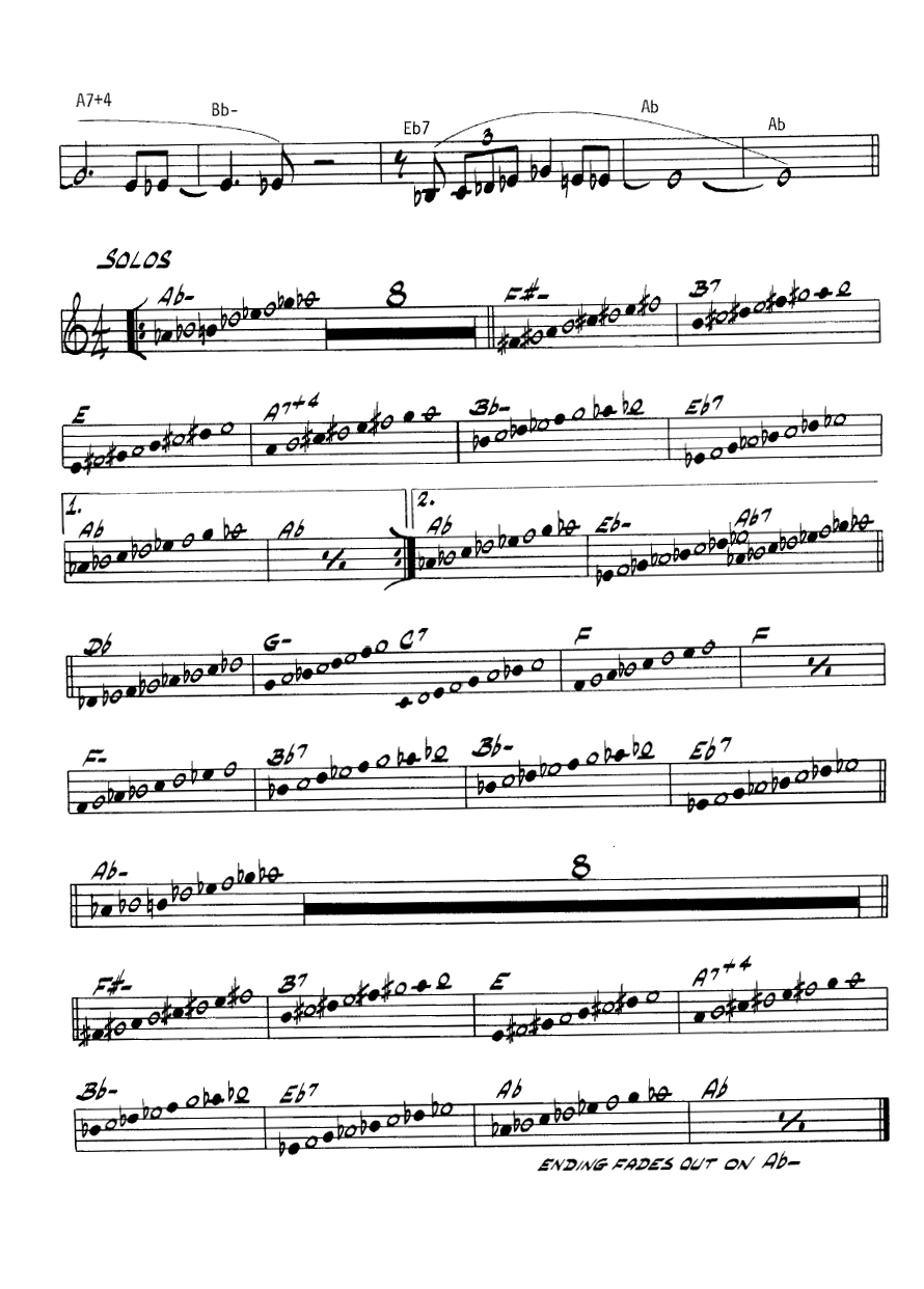 Ноты джазового стандарта: Jeannine (Duke Pearson)