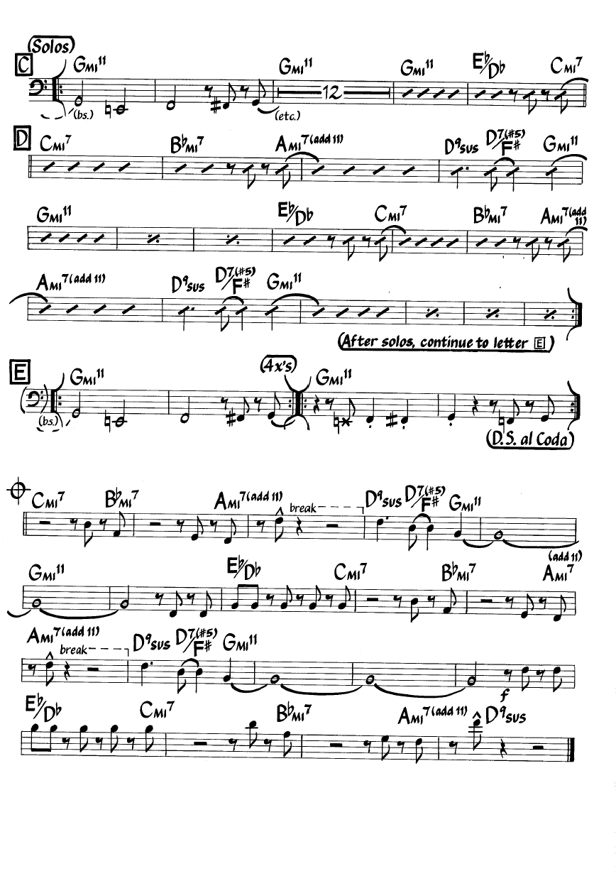 Ноты джазового стандарта: Partido alto (Josef Bertrami)