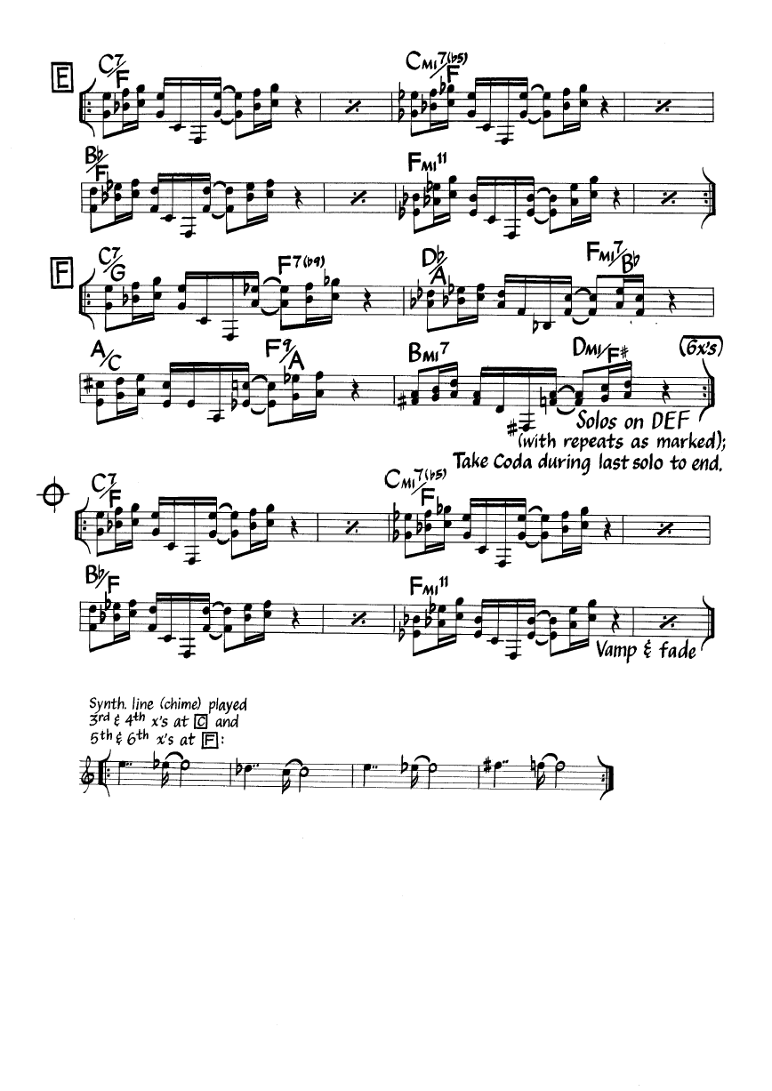 Ноты джазового стандарта: Safari (Michael Brecker)