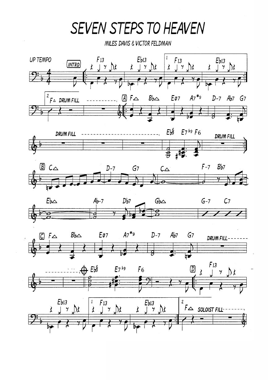 Ноты джазового стандарта: Seven steps to heaven (Miles Davis/Victor Feldman)