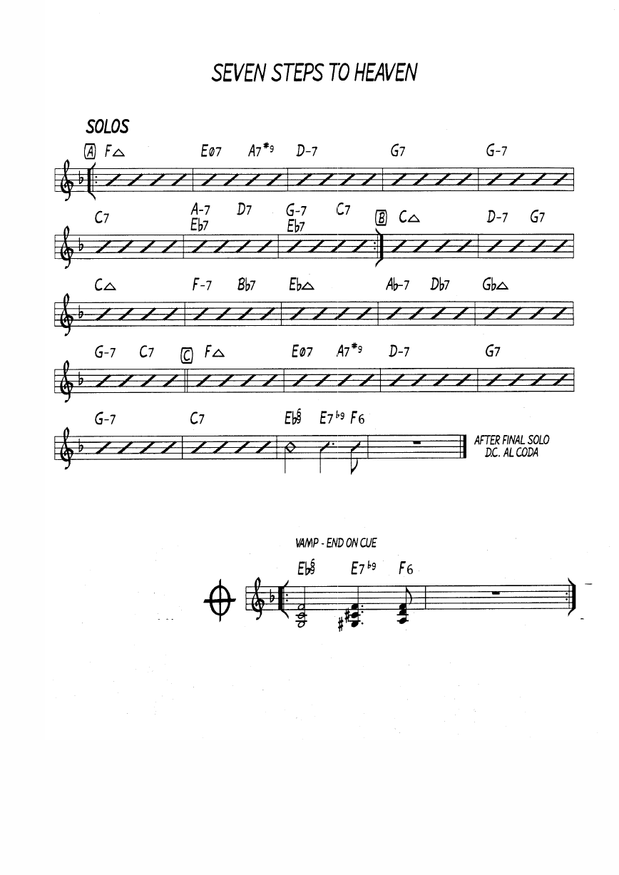 Ноты джазового стандарта: Seven steps to heaven (Miles Davis/Victor Feldman)
