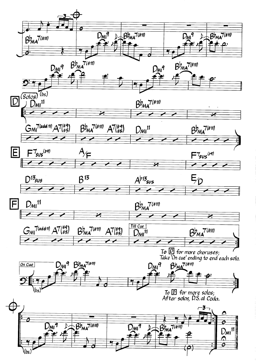 Ноты джазового стандарта: Spiral (Kenny Barron)