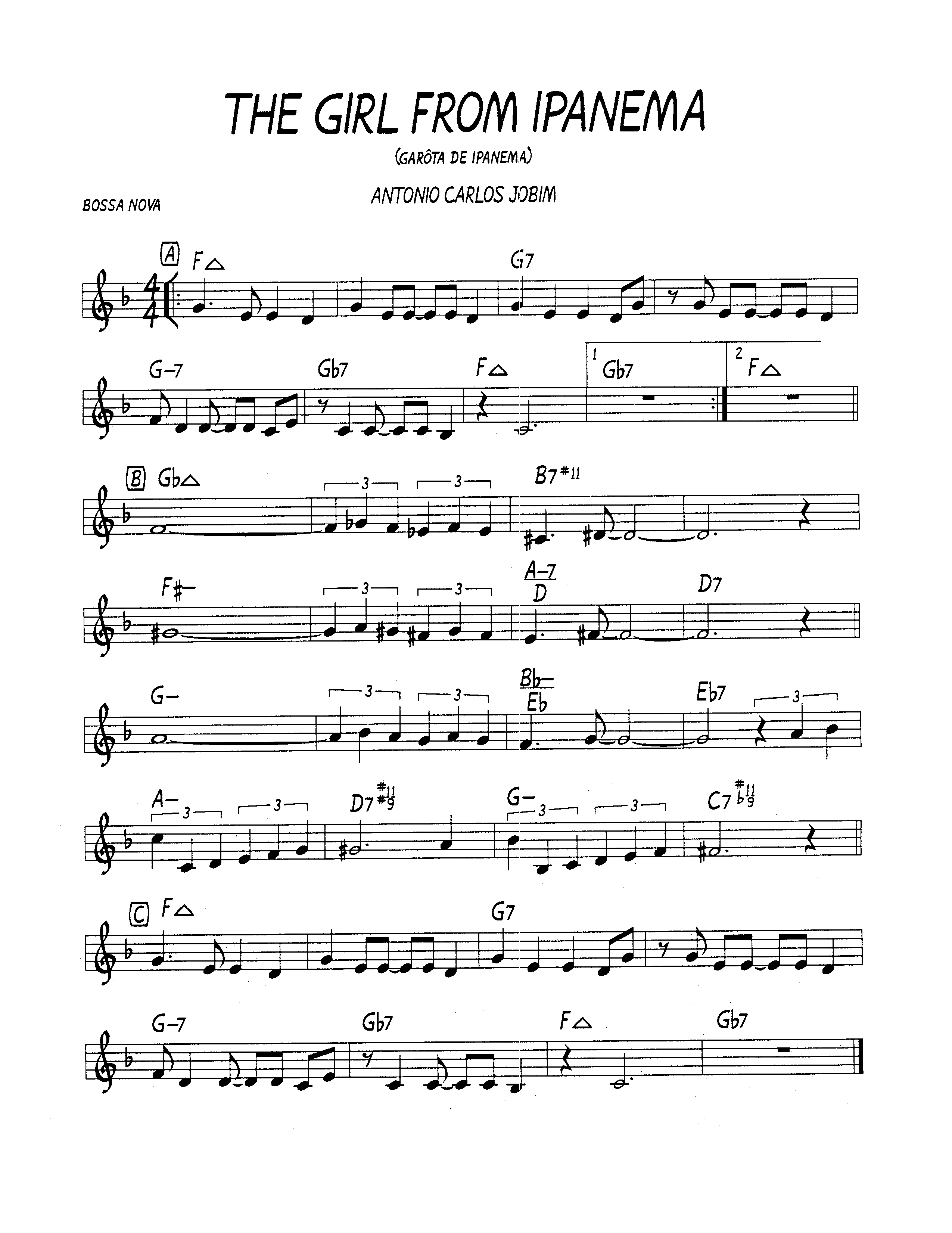 The girl from ipanema (Antonio Carlos Jobim)